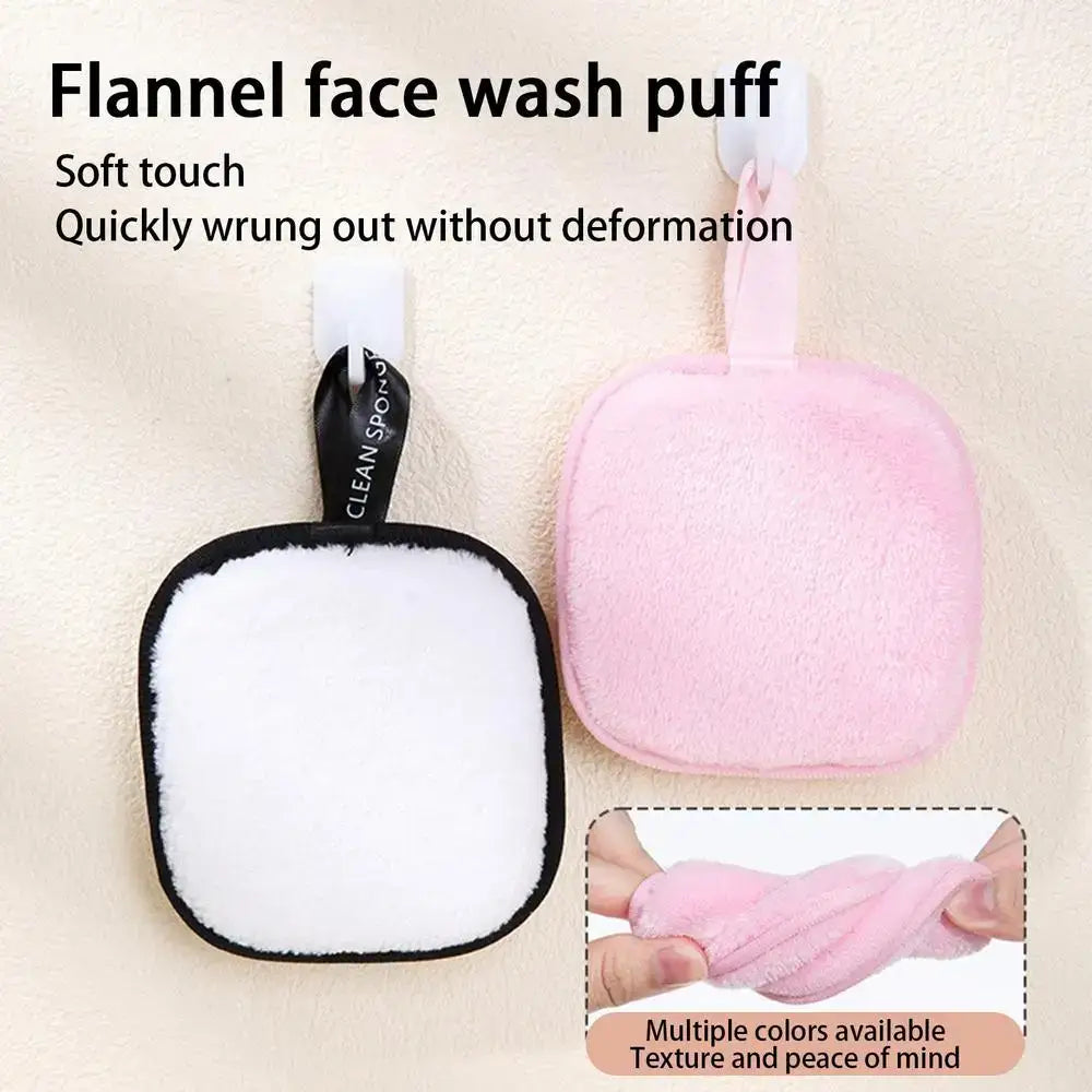 4pcs Reusable Face Towels Eco-Friendly Makeup Remover Pads Washable Cosmetic Cleaning Sponges Portable Size for Travel