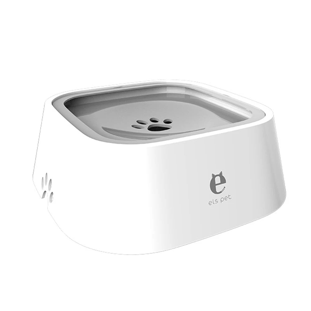 1.5L Dog ABS Plastic Drinking Water Floating Bowl Without Spill - Hart4Savings Hart4Savings 1.5L WHITE GRAY / CHINA Hart 4 Savings