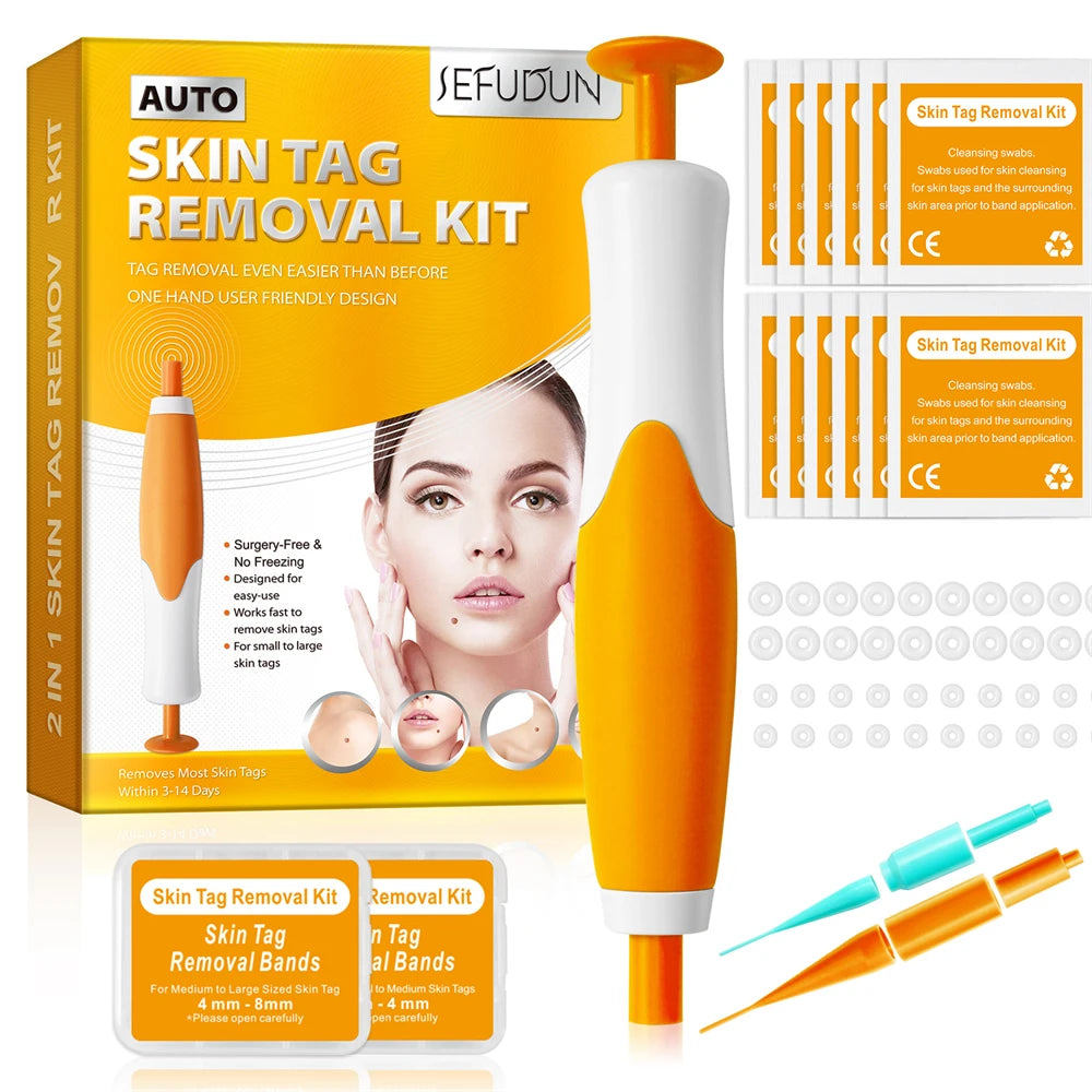 2 IN 1 Auto Micro Skin Tag Remover Kit for Home Use - Hart4Savings Hart4Savings Orange / CHINA Hart 4 Savings Self Care