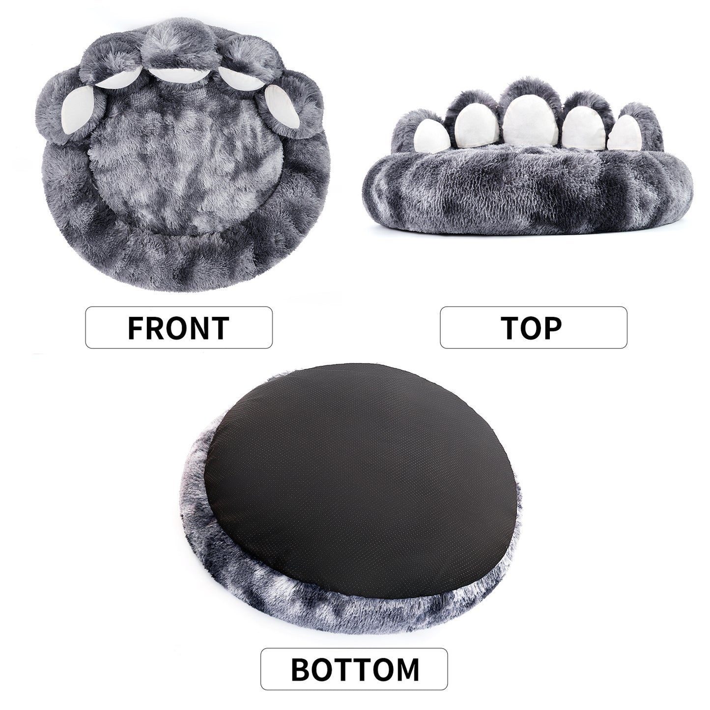 Cozy Plush Bear Paw Shape Pet Bed