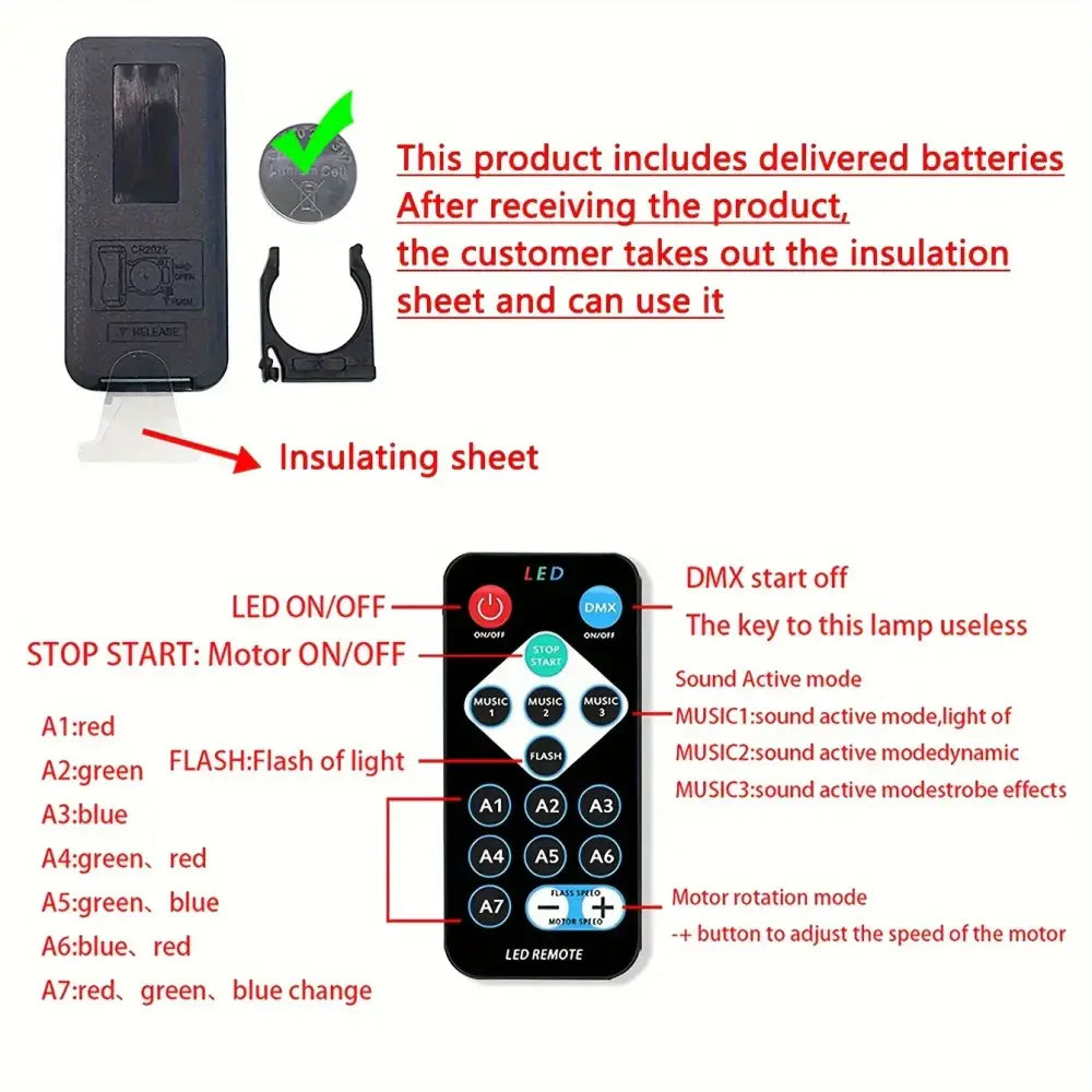 Galaxy Lamp Projector LED Night Light with Remote Control And Sound Activation 5V USB Rechargeable 7 Modes for Kids