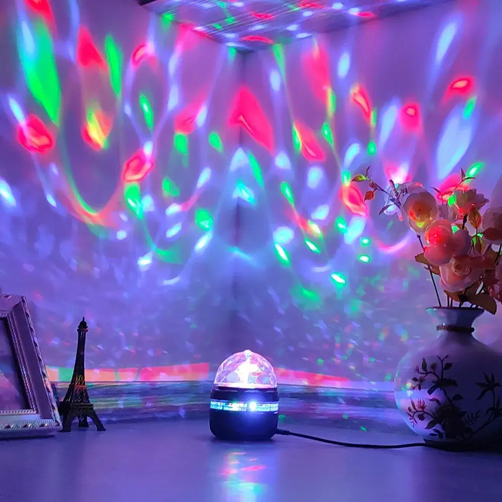 Galaxy Lamp Projector LED Night Light with Remote Control And Sound Activation 5V USB Rechargeable 7 Modes for Kids