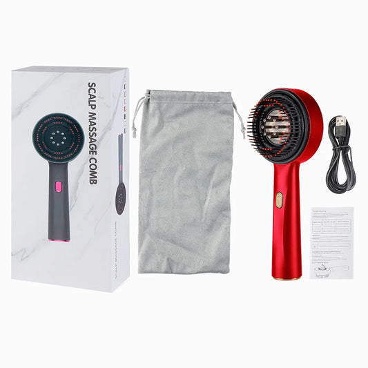 HAOYUNMA Electric Vibration Massage Brush with Red Light Therapy