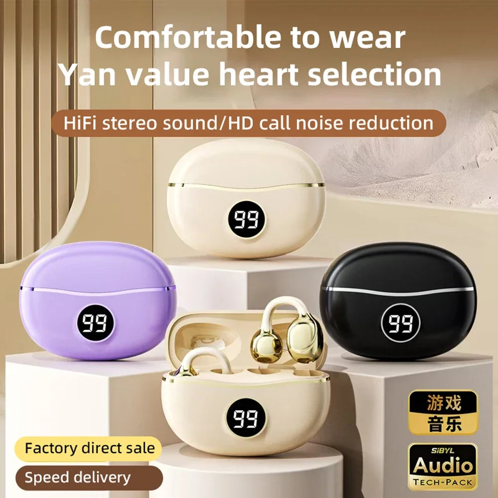 Bluetooth Noise Canceling Clip Earphones for Ultimate Comfort - Hart4Savings Hart4Savings Comlexion Hart 4 Savings Gadgets