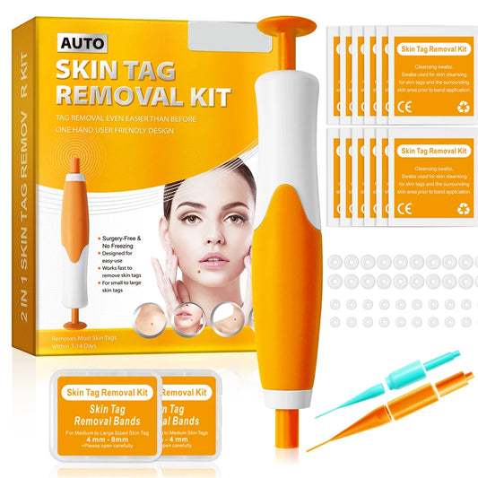 2 IN 1 Auto Micro Skin Tag Remover Kit for Home Use - Hart4Savings Hart4Savings Orange / CHINA Hart 4 Savings Self Care