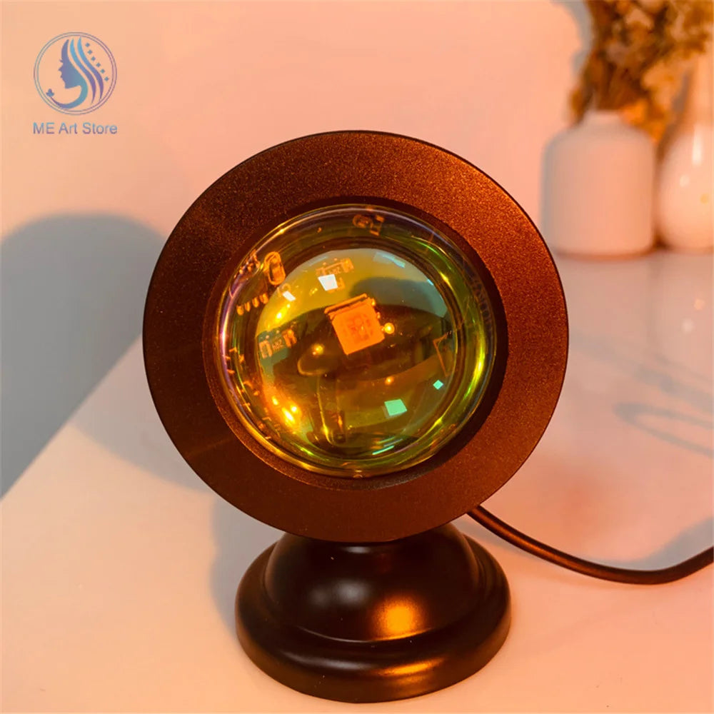 1pc- 16 Color Sunset Light with Earbuds and Remote Control - Hart4Savings Hart4Savings 16 color Hart 4 Savings Home