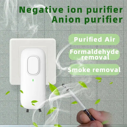 ENERFER Mini Plug-In Negative Ion Air Purifier – Filterless & Silent Odor Eliminator