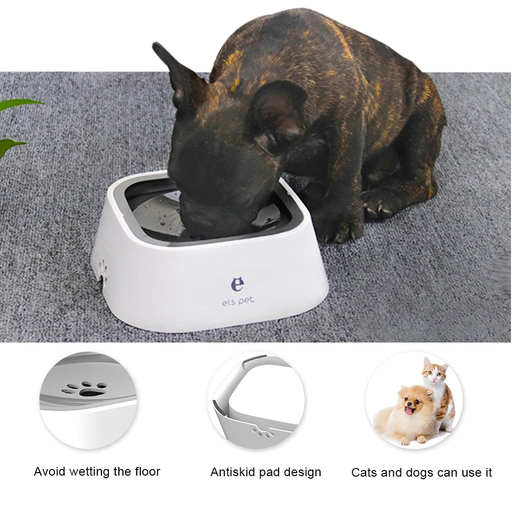 1.5L Dog ABS Plastic Drinking Water Floating Bowl Without Spill - Hart4Savings Hart4Savings 1.5L WHITE BLUE / CHINA Hart 4 Savings