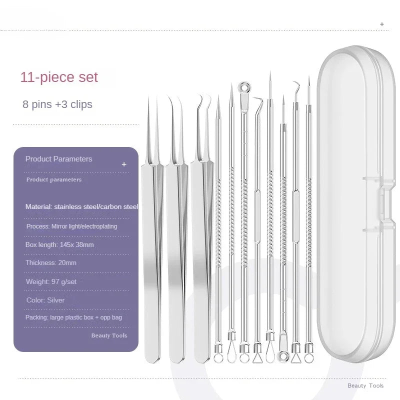 11Pcs Clean Face Skin Care Blemish Removal Tool Set Kit - Hart4Savings Hart4Savings 11Pcs Set Hart 4 Savings Self Care