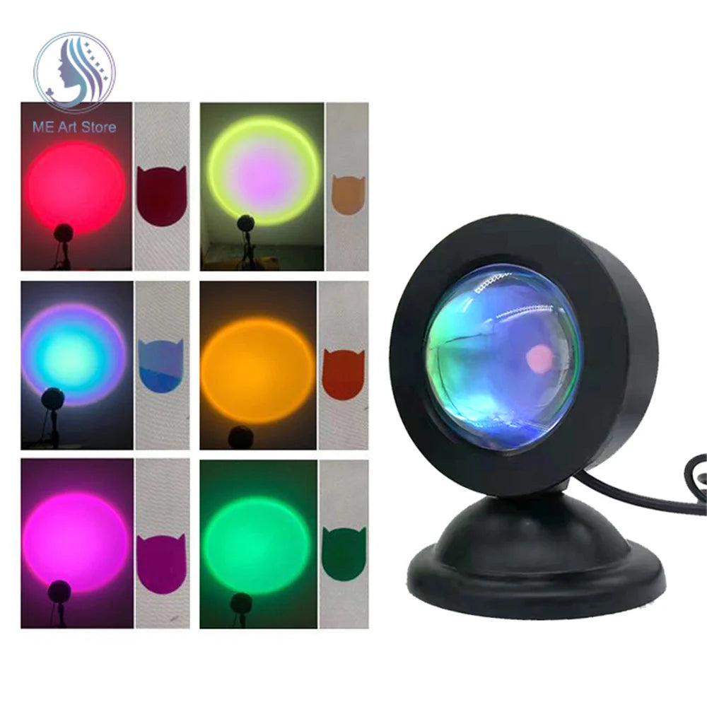 1pc- 16 Color Sunset Light with Earbuds and Remote Control - Hart4Savings Hart4Savings 16 color Hart 4 Savings Home