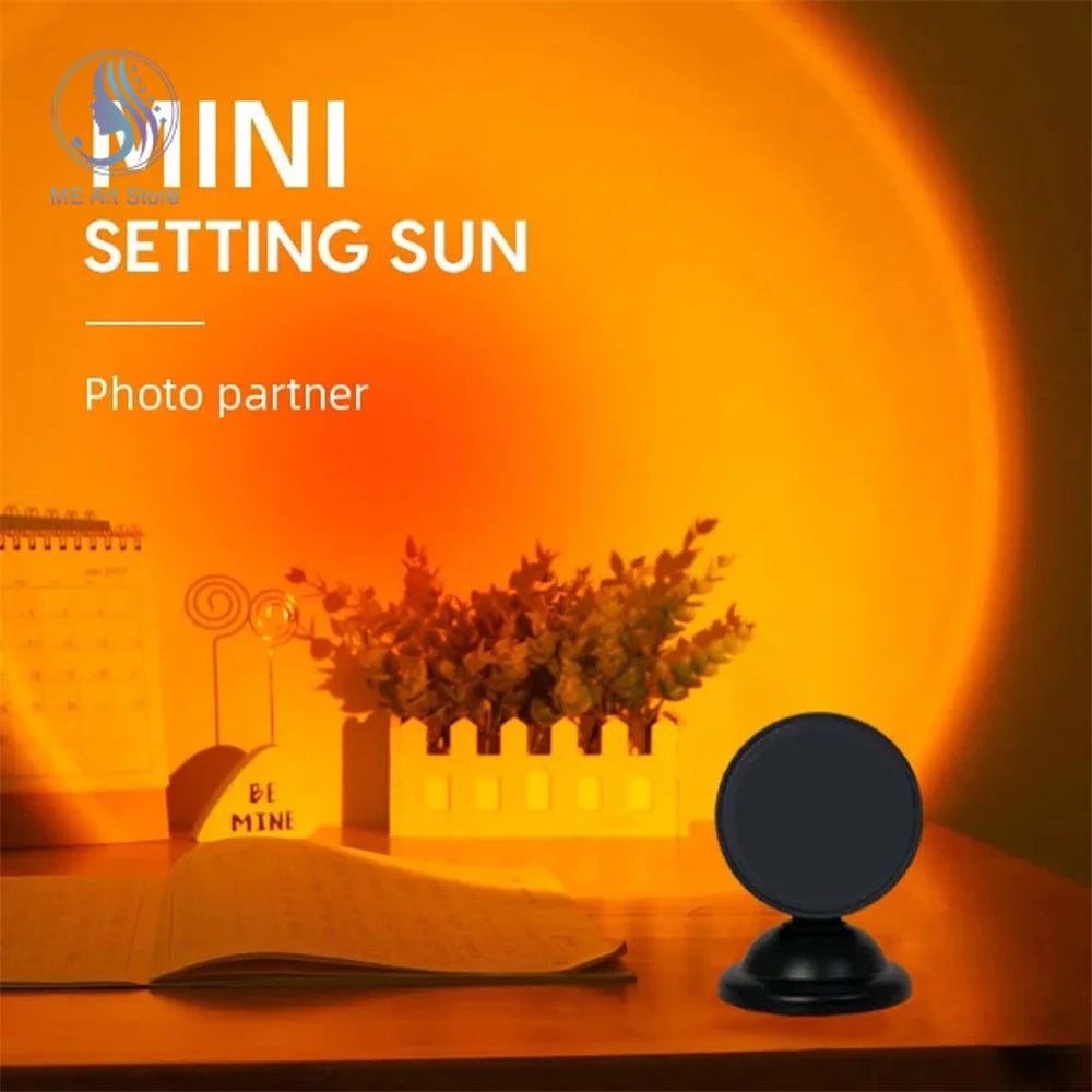 1pc- 16 Color Sunset Light with Earbuds and Remote Control - Hart4Savings Hart4Savings 16 color Hart 4 Savings Home
