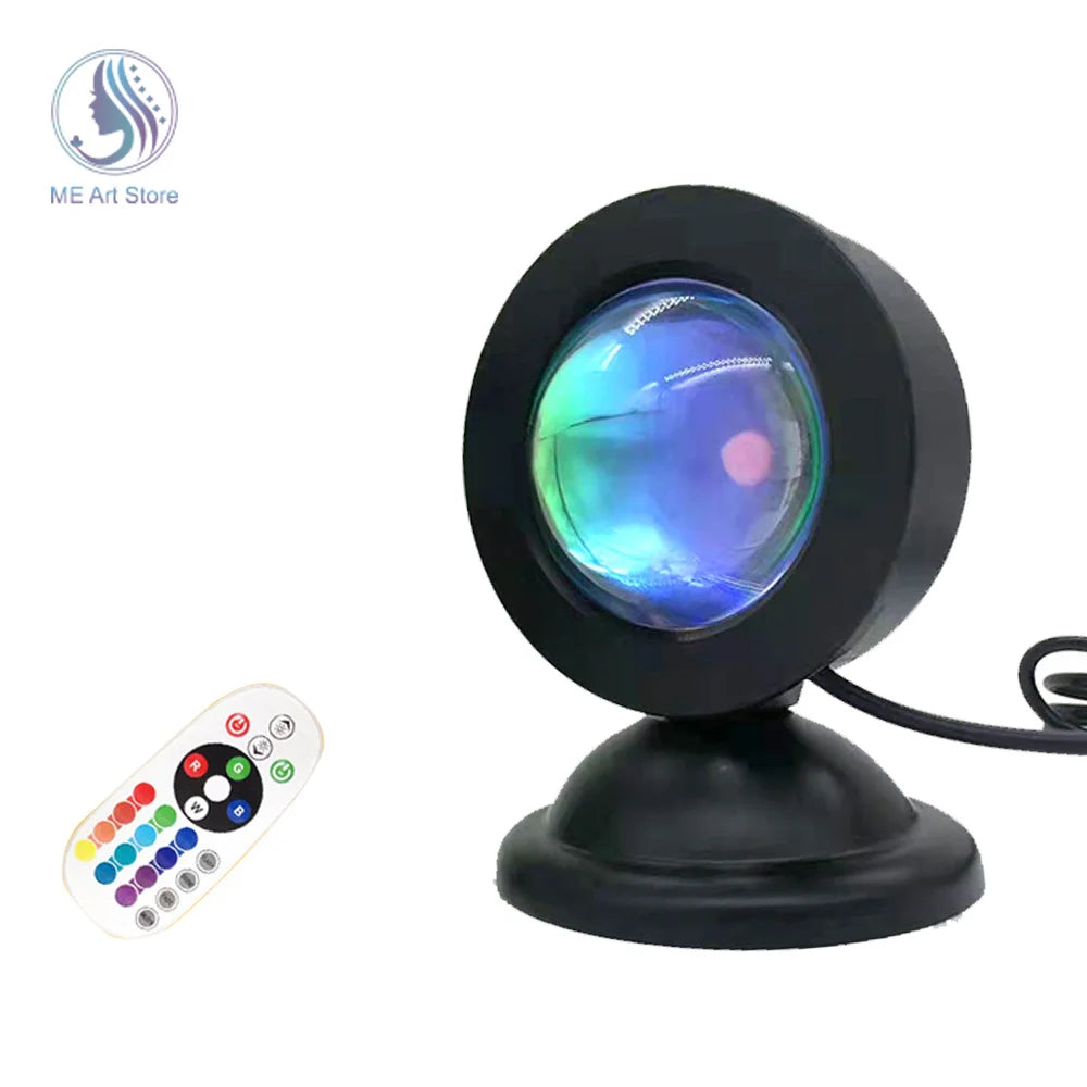 1pc- 16 Color Sunset Light with Earbuds and Remote Control - Hart4Savings Hart4Savings 16 color Hart 4 Savings Home