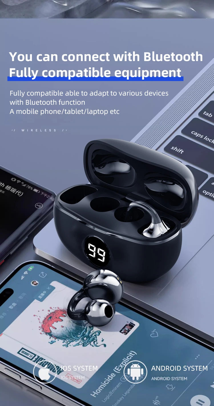 Bluetooth Noise Canceling Clip Earphones for Ultimate Comfort - Hart4Savings Hart4Savings Comlexion Hart 4 Savings Gadgets
