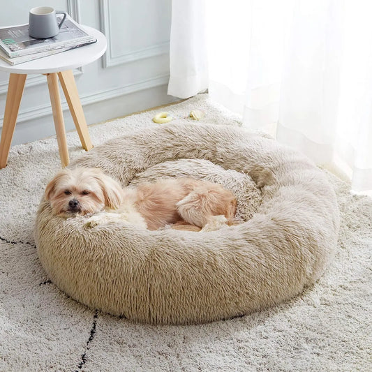 Soft Sleeping Nest Basket Cushion Plush Pet Bed for Cats - Hart4Savings Hart4Savings Beige / 40x40cm Hart 4 Savings Pets
