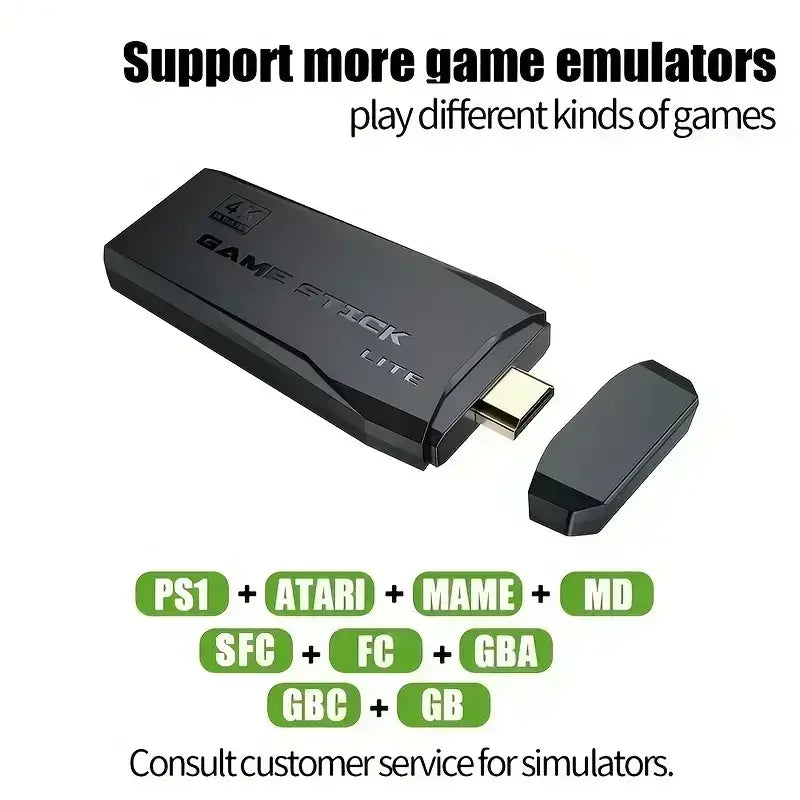 Video Game Sticks M8 Console 2.4G Dual Wireless Controller Game Stick 4K 10000 games 64GB Retro game For Dropshiopping