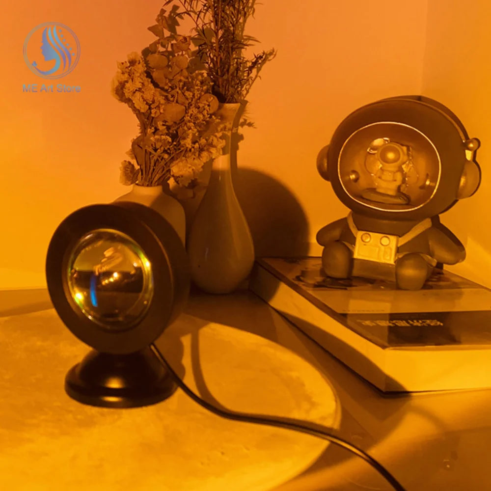 1pc- 16 Color Sunset Light with Earbuds and Remote Control - Hart4Savings Hart4Savings 16 color Hart 4 Savings Home