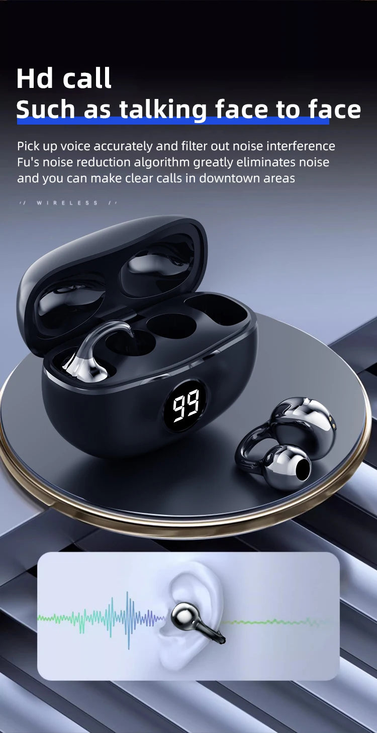 Bluetooth Noise Canceling Clip Earphones for Ultimate Comfort - Hart4Savings Hart4Savings Comlexion Hart 4 Savings Gadgets